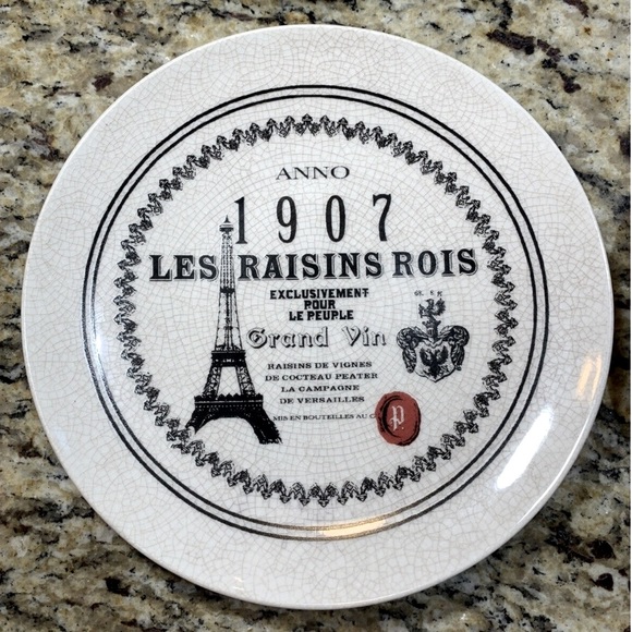 Set Of 4 Pottery Barn Paris France Cocktail Salad/Dessert Plates 8” RARE in Box - Picture 7 of 8